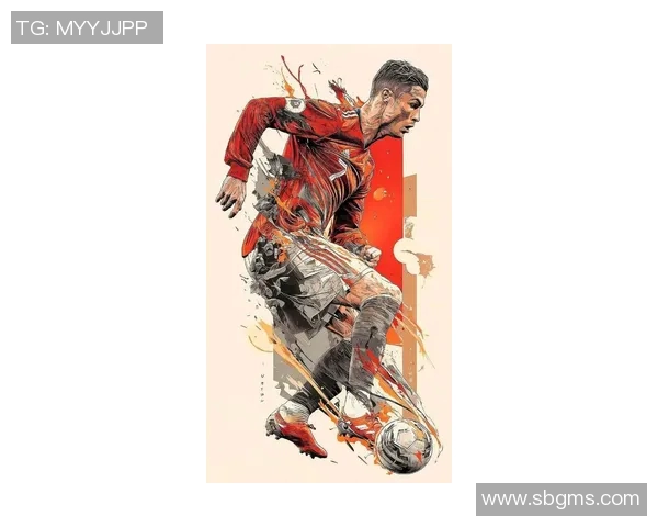 卡通版C罗足球明星形象：动感十足的传奇球星画作